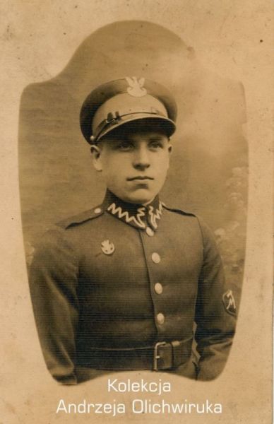 Zdjęcie portretowe żołnierza KOP. Józef Górecki.