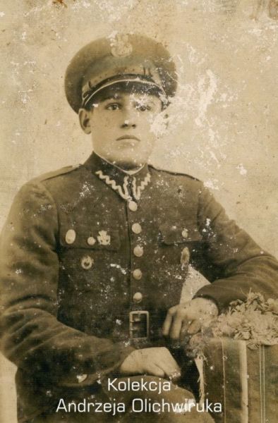 Zdjęcie portretowe żołnierza KOP, Stołpce.