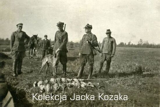 Żołnierze KOP w czasie polowania, 1936 r.