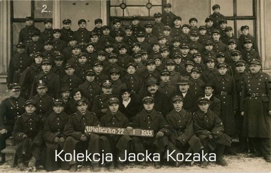 Zdjęcie pozowane żołnierzy KOP, Wieliczka, 22 stycznia 1935.