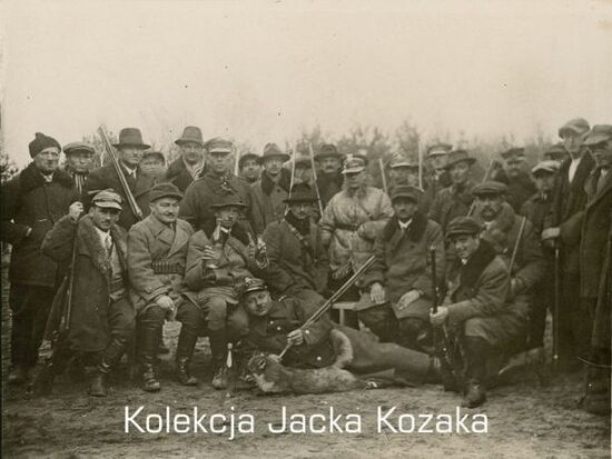 Zdjęcie żołnierzy KOP na polowanie, 15 grudnia 1934 r.