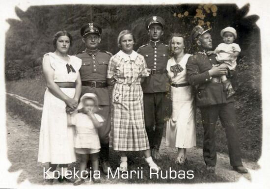 Rodzina podoficera kompani, Bykowce, 1936 r.