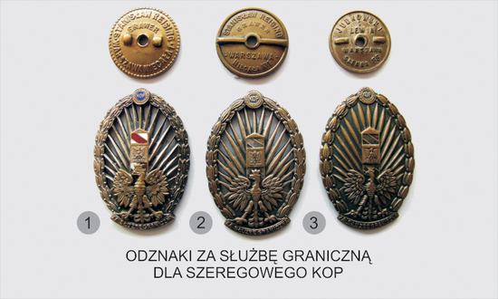 Odznaki za służbę graniczną dla szeregowego KOP